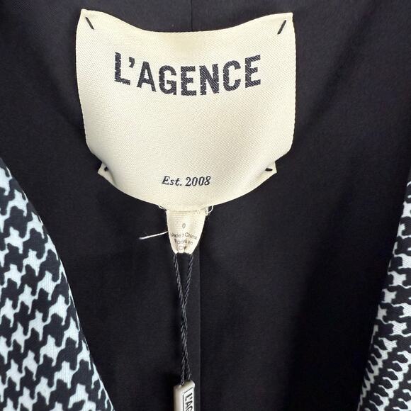 L'AGENCE Atmore Houndstooth Double Breasted Blazer - Picture 8 of 9